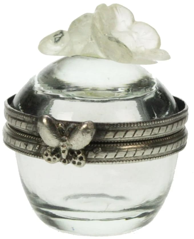 Potje glas met deksel bloem Ø5x7cm