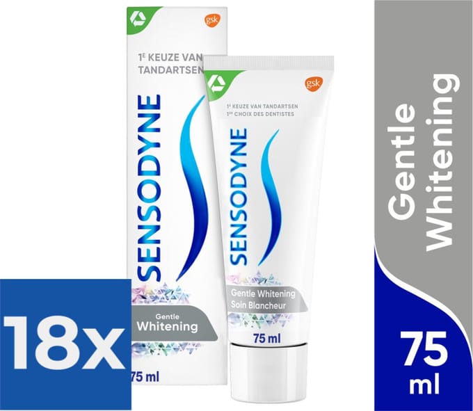 Sensodyne - Tandpasta - Gentle Whitening - 2x75ml x 9