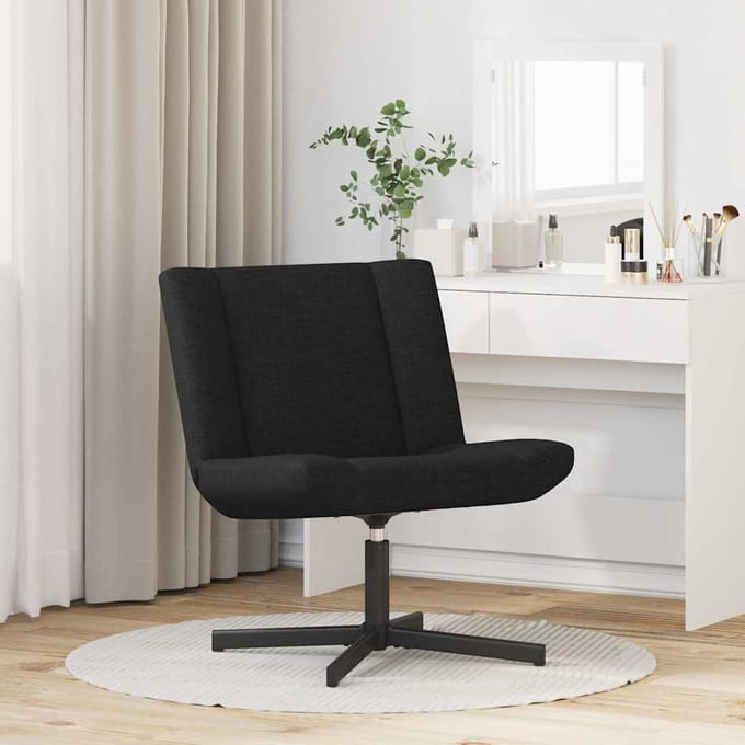 vidaXL - Draaistoel - Zwart - 63 - x - 75 - x - 76 - cm - Stof