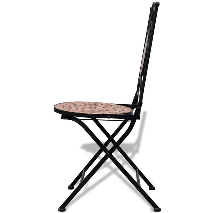 vidaXL - Opklapbare - stoelen, - 2 - stuks, - keramiek, - terracotta