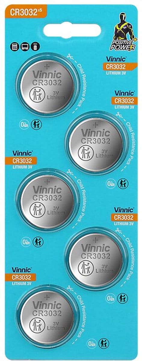 Vinnic CR3032 lithium batterij - 5 stuks
