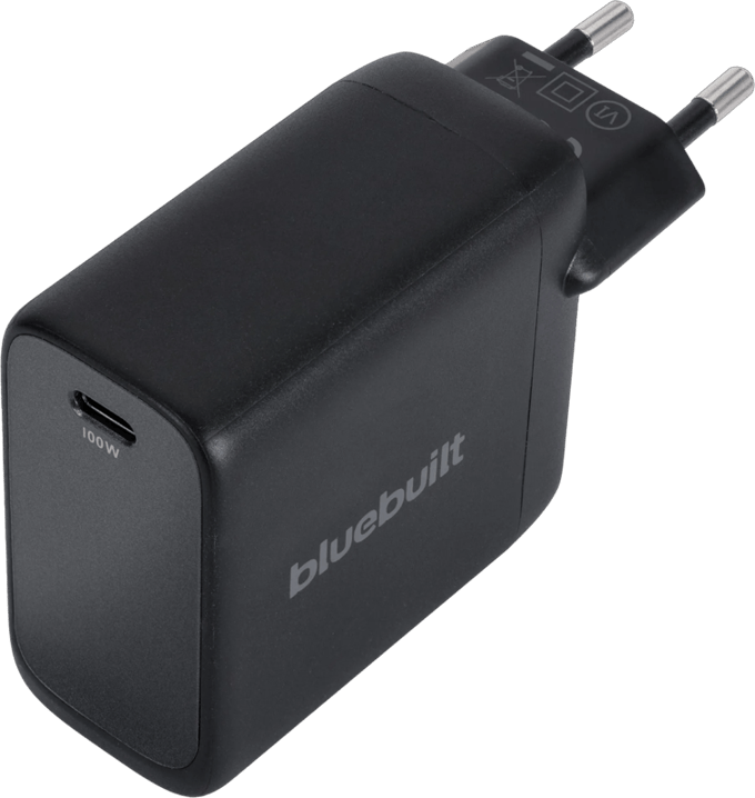BlueBuilt 100W GaN Usb C Oplader Zwart