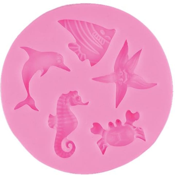 Siliconenmal "Mini-zeedieren"