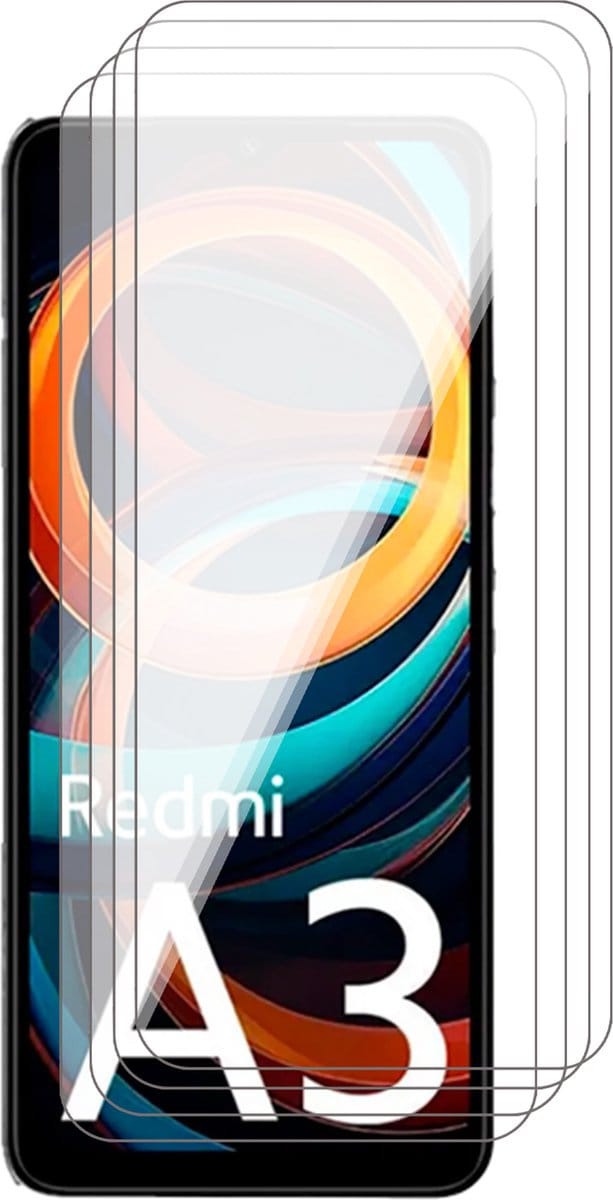 Screenprotector geschikt voor Xiaomi Redmi A3 - 4x Glas Screen Protector