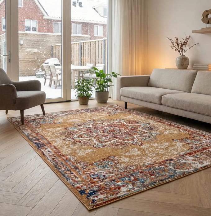 Flycarpets Klassiek Vintage Vloerkleed - Maderno - Rood / Multi - 200x280 cm