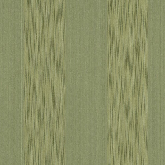 Strepen behang Profhome 956604-GU textiel behang gestructureerd met strepen mat groen 5,33 m2