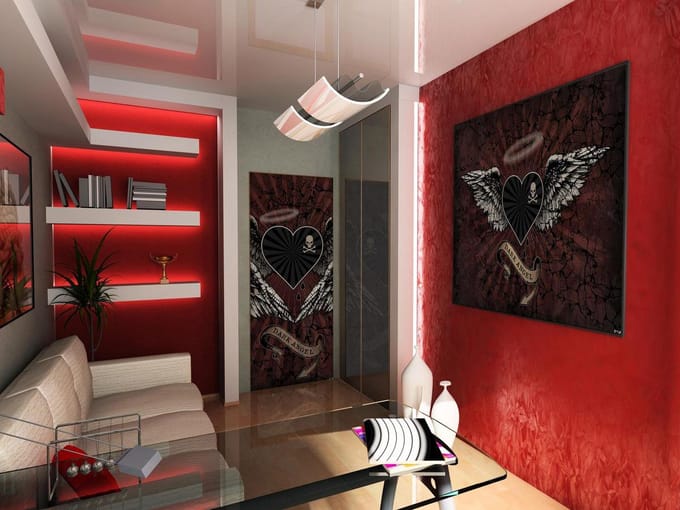 Alchemy Heart Dark Angel Tattoo Photo Wallcovering
