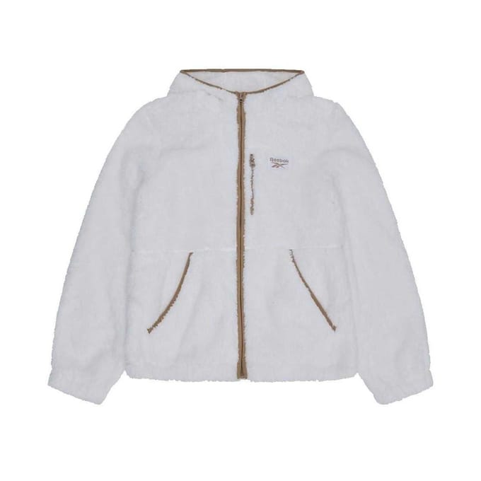 Reebok Dames Double Monkey Fleece Jacket (Crème)