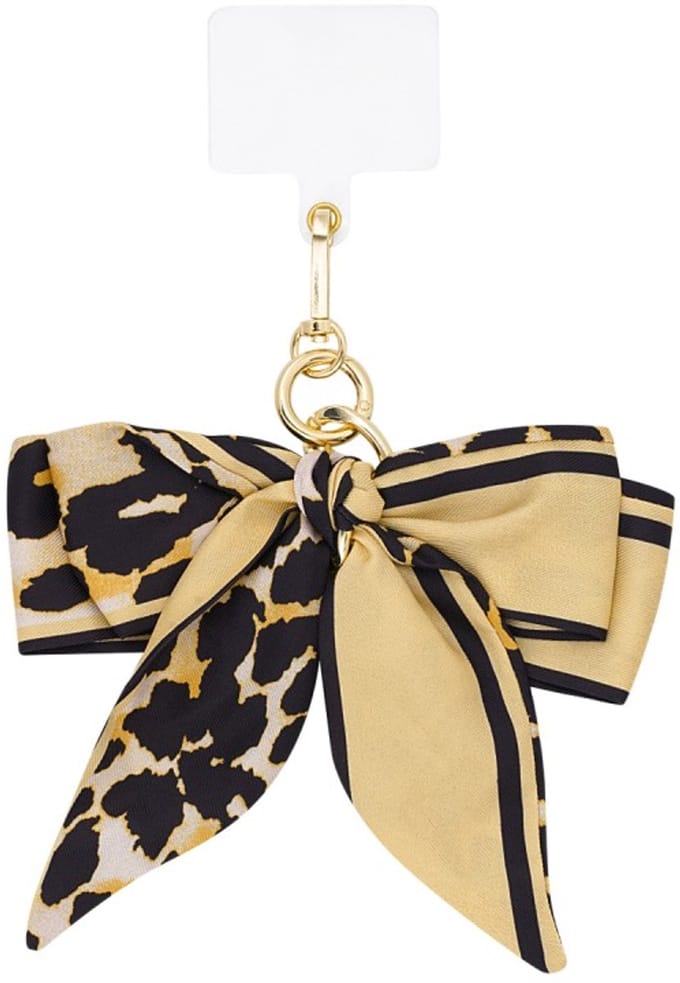 Telefoonkoord / Telefoonhanger Bow Perfection - Beige/Goud