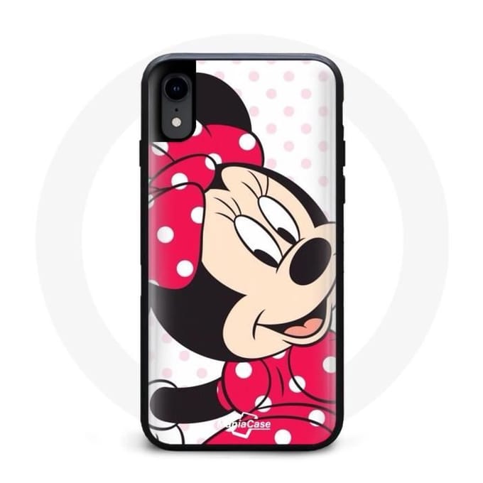 Coque - Maniacase - Iphone XS - Minnie Mouse - Silicone - Souple - Noir noir