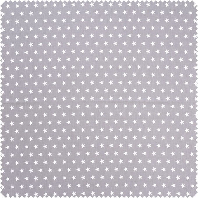 Katoenen poplin stof "Stars" - Grafiet