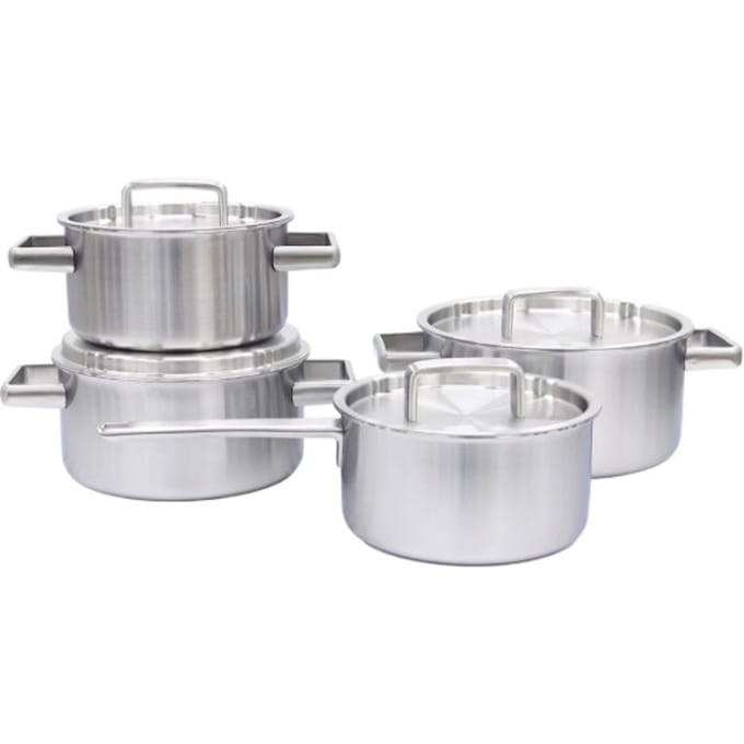 Habonne King pannenset 4 delig - RVS