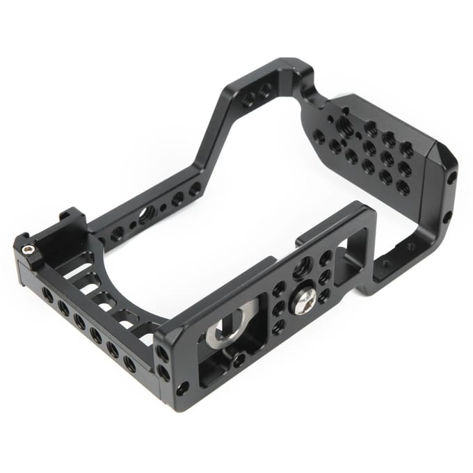 Aluminiumlegering Camera Video Kooi Schietverlenging Schietbeugel voor Sony A7C Camera black