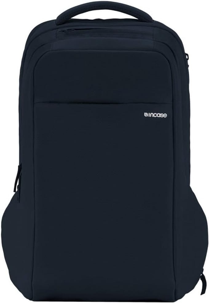 Marineblauwe laptoptas rugzak van nylon (39,6 cm) - Effen kleur