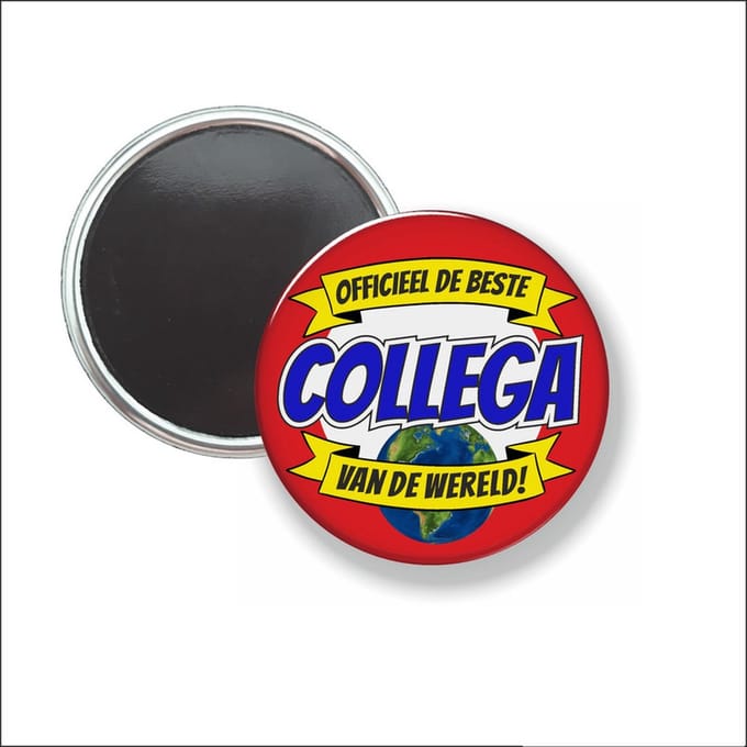 Button Met Magneet 58 MM - Officieel De Beste Collega Van De Wereld - NIET VOOR KLEDING