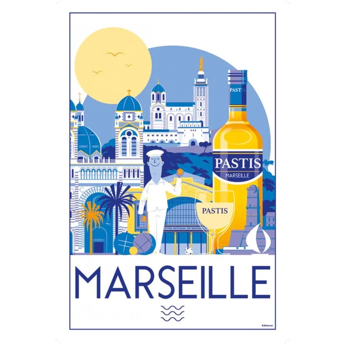 Marseille-theedoek Winkler Provence