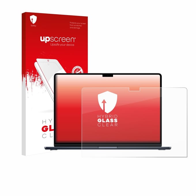 upscreen - Screenprotector voor Apple MacBook Air 15" M5 2026 - Folie Beschermfolie Beschermglas transparant