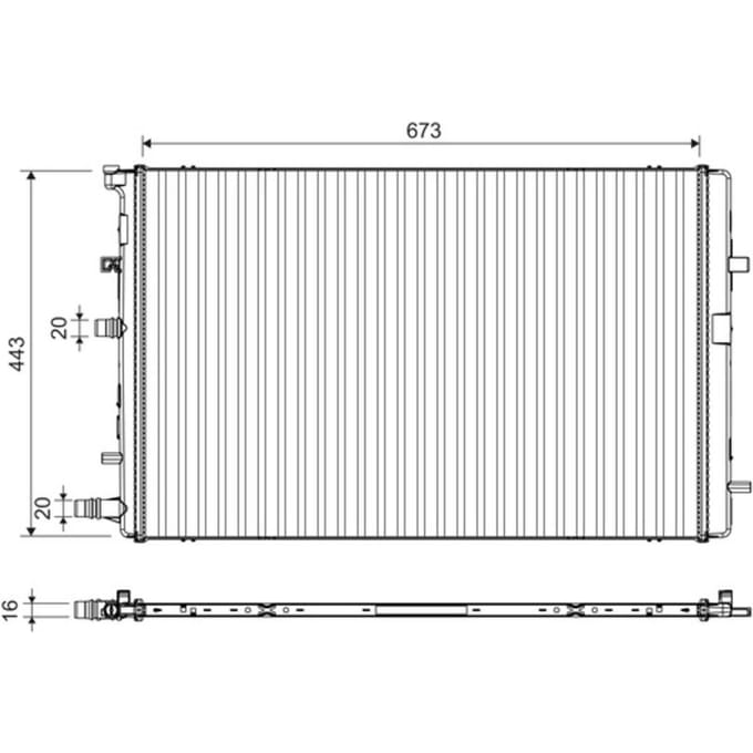 Radiator, motorkoeling VALEO 701395