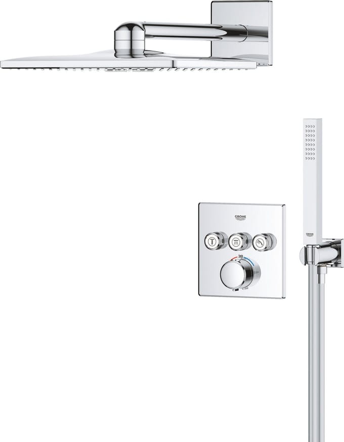 GROHE Precision SmartControl inbouw douchesysteem - Vierkant - Chroom