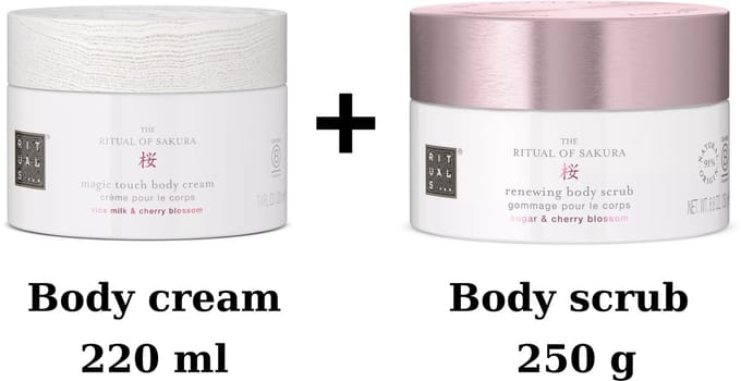 Rituals of Sakura - Combi Set: Body Cream 220 ml + Body Scrub 250 gr