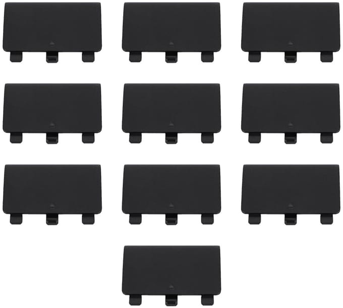 Oneay 10 batterijklepjes voor gamecontrollers, vervangende behuizingen, zwarte plastic behuizingen voor Xbox One-controllers