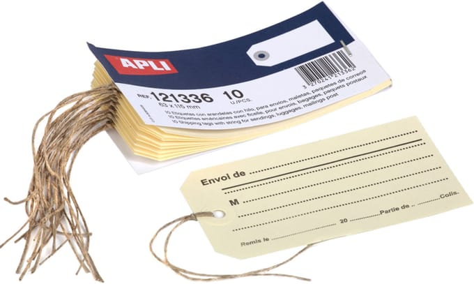 agipa Bagagelabels, bedrukt met touw
