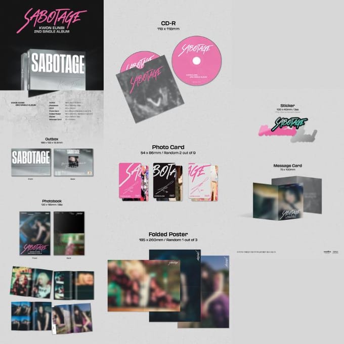 KWON EUNBI - 2e Single Album [SABOTAGE] 1PCS white