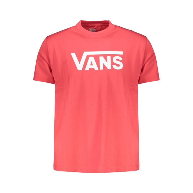 Vans Rosso Katoenen T-Shirt voor Mannen