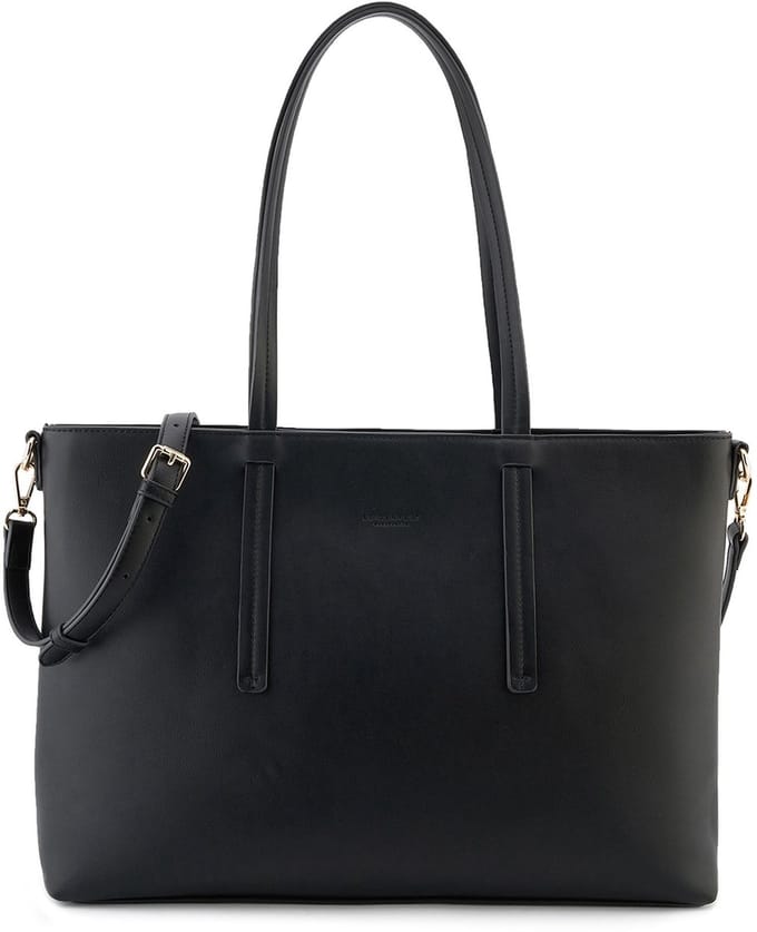 SEIDENFELT MANUFAKTUR shopper schoudertas Eiby Shopper Black zwart