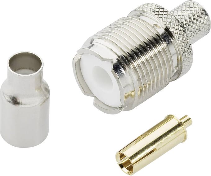 BKL Electronic 0406076 0406076 UHF-connector Bus, recht 50 Ω 1 stuk(s)