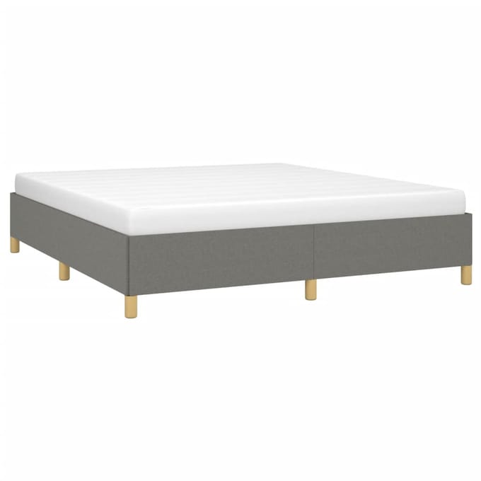 vidaXL - Bedframe - zonder - matras - stof - donkergrijs - 160x200 - cm