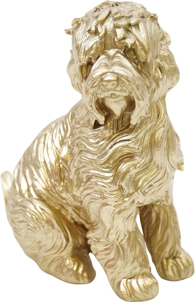 Ornament - Labradoodle - Polyresin - Goud - 10,5x5x9cm