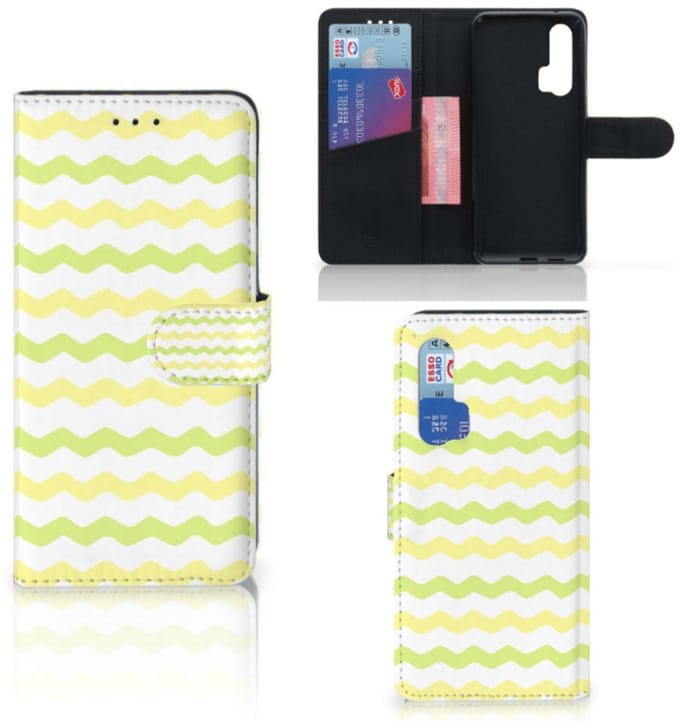 Boekhoesje voor Honor 20 Pro Telefoon Hoesje Waves Yellow