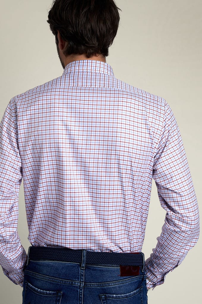 River Woods Custom Fit Checked Shirt Multi Maat: S | Casual Overhemden Outlet | Heren