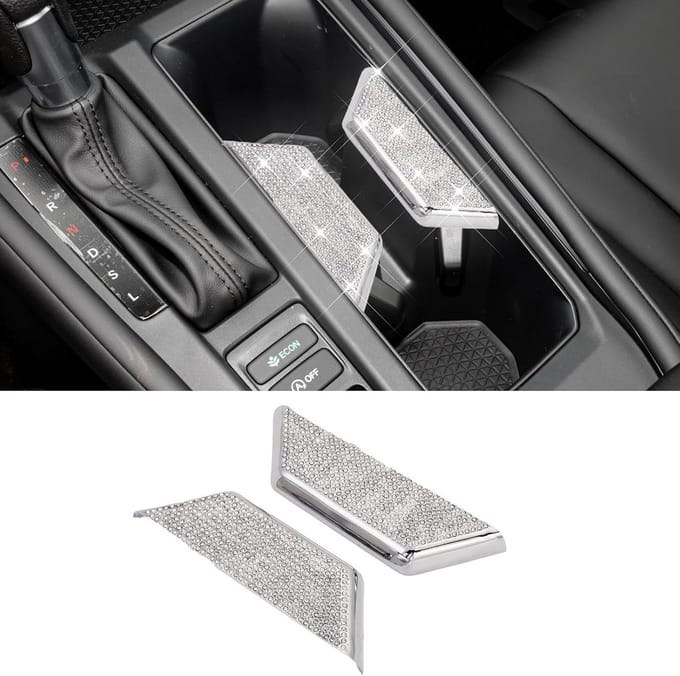 Glanzende Kristallen Waterpaneel Frame Sticker voor Auto Interieur Accessoires