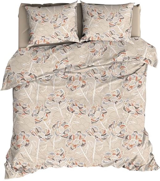 Satin d'Or Steffi Dekbedovertrek - Extra breed - 260x200/220 cm - Beige