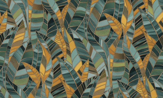 Erismann Vinylbehang 10446-19 - Elle 4 - Modern Turquoise - 53cm x 10.05m