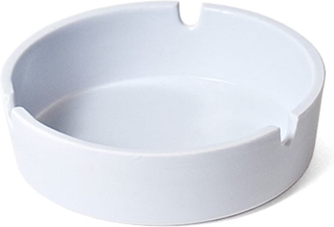Basic asbakken in het wit - Dia 10 cm - kunststof - Tafel asbak - buiten - Binnen