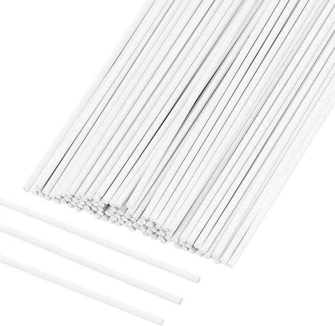 Dailygoods- Kunststof Staven 100 Stuks - Ronde Staven - Abs