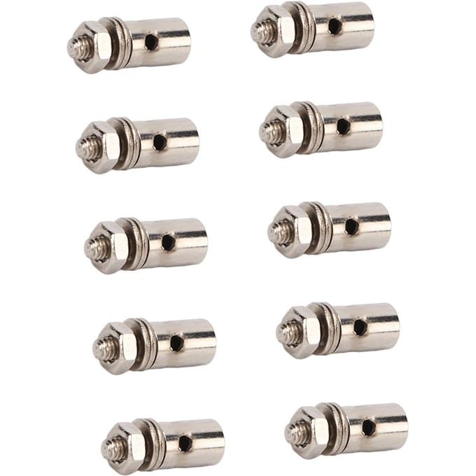10 stuks set 1,3 mm Servo Drukstang Connector Verstelbare Drukstang Connector Linkage Stopper gray
