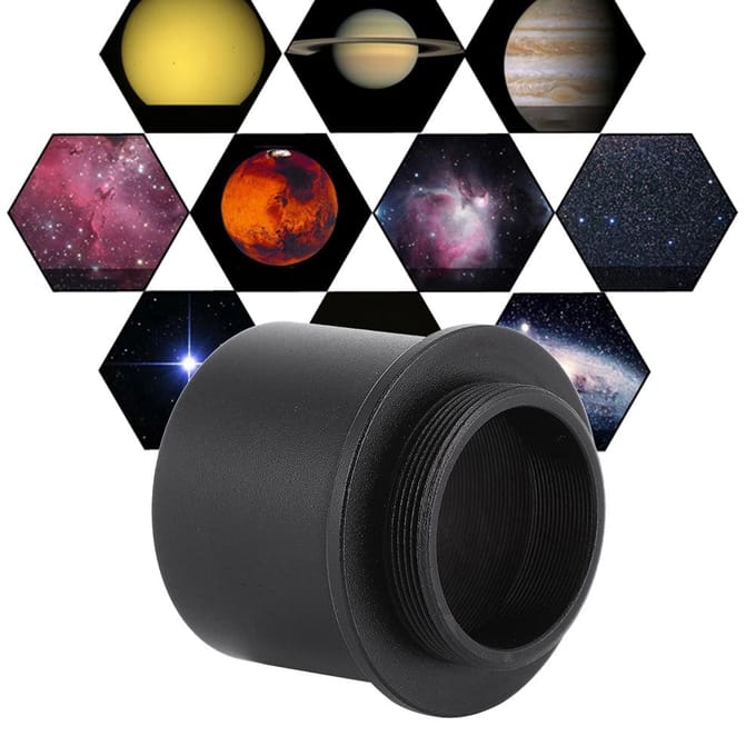 1,25  naar C-vatting Telescooplens Videocamera Vatring Adapter voor Telescoop black