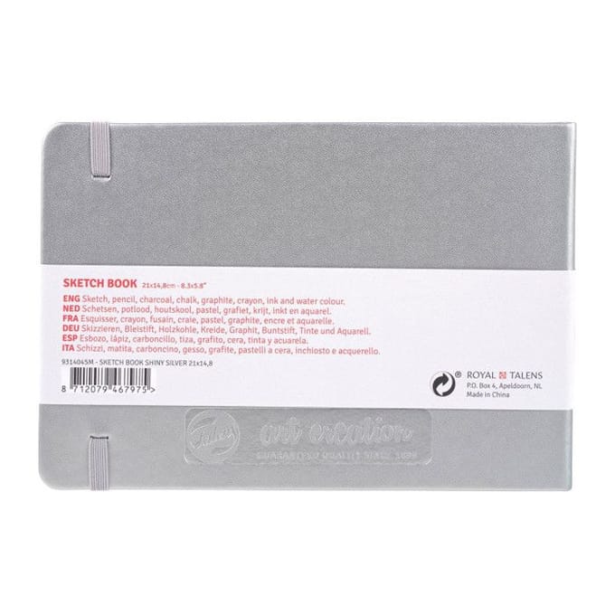 Talens Art Creation Schetsboek Blinkend Zilver 21 x 14.8 cm 140 g 80 Vellen