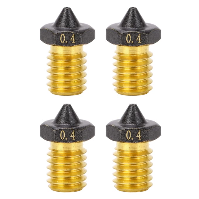 4PCS 3D Printer Nozzle Set PTFE Gecoat Hoge Doorstroom Hoge Snelheid Printen Extruder Messing Nozzle voor 0.4mm