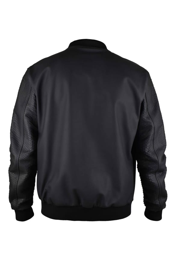 Philipp Plein Leren jas Zwart