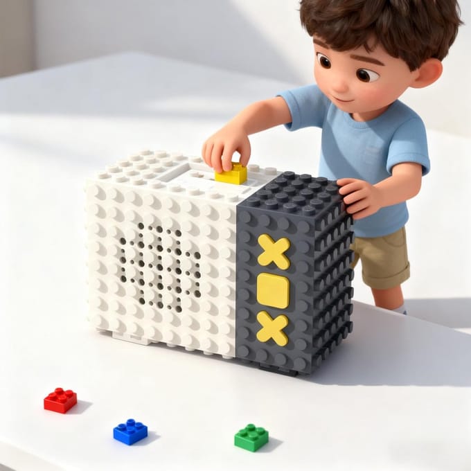 Draagbare Bluetooth Speaker met Stereogeluid en Bouwsteen Design - Draadloos & Lange Speeltijd
