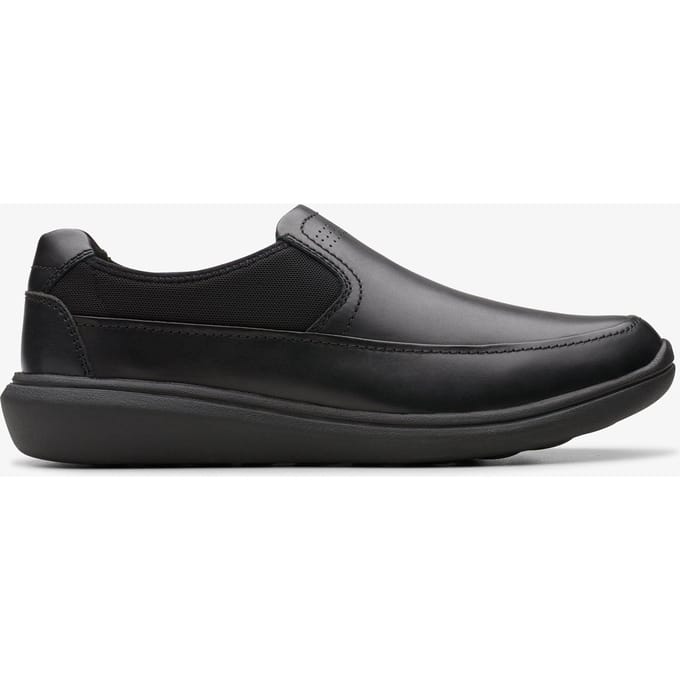 Watchet Stap Zwarte Leren Schoenen