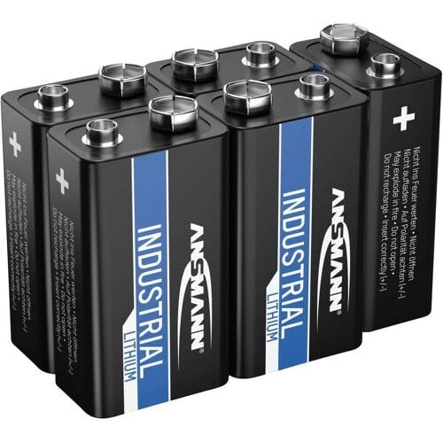 Ansmann Lithium Industrial 6LR61 9V batterij (blok) Lithium 1200 mAh 9 V 5 stuk(s)