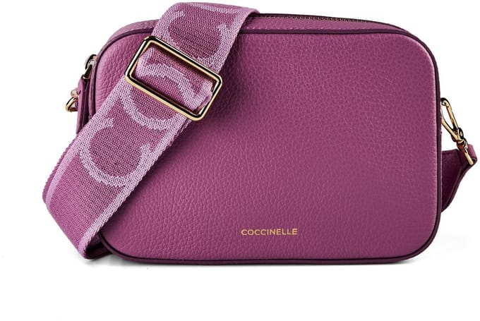 COCCINELLE Leren schoudertas Tebe Crossover Bag Jellyfish paars