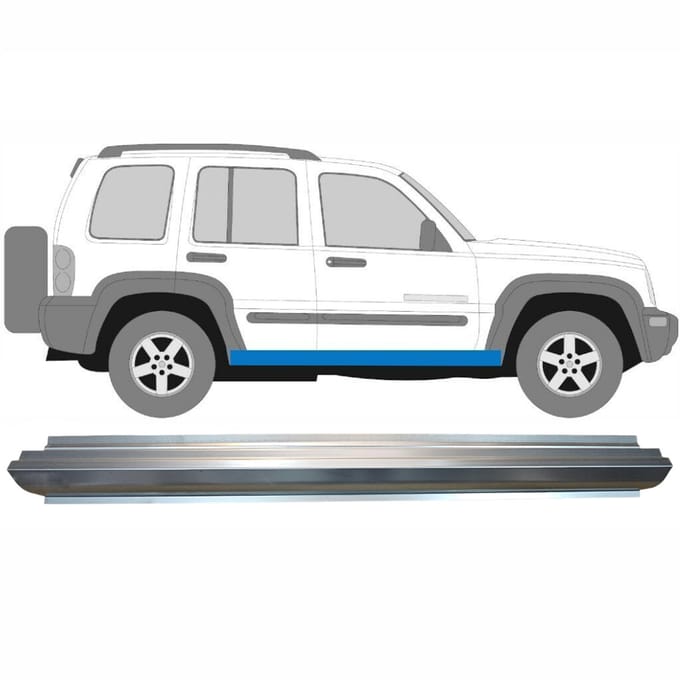 Reparatie dorpel voor Jeep Liberty 2001-2008 / Links = Rechts (symmetrisch)