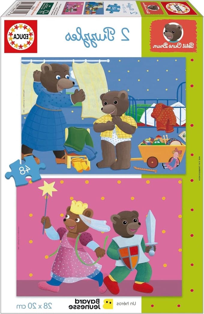 Kinderpuzzels beer - Legpuzzel set - Ontwikkeling kind - Grote afgewerkte stukken - 28x20 cm - Multicolor